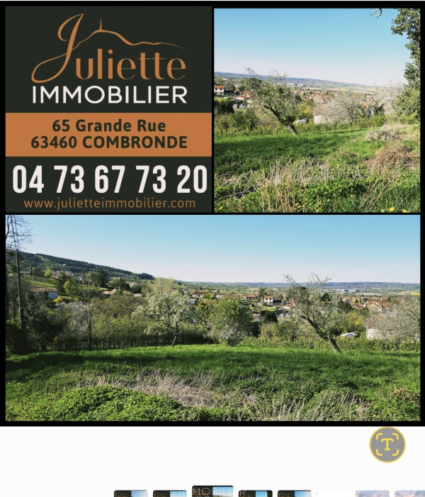 Offres de vente Terrain à batir Combronde 63460