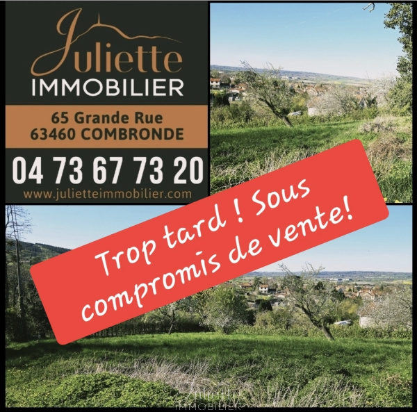 Offres de vente Terrain à batir Combronde 63460