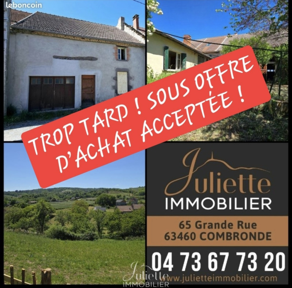 Offres de vente Maison Marcillat 63440